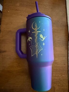 Frostbuddy 40oz Nebula Romantasy Theme Travel Tumbler with Handle
